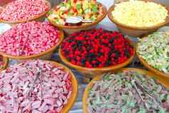 糖果糖果色彩斑斓的商店多种多样的果冻