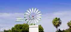 马略卡岛白色风车棕榈马略卡岛