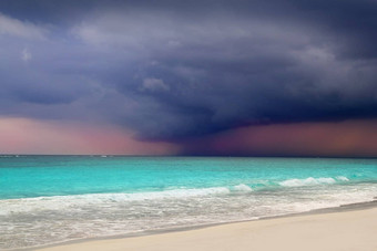 飓风热带风暴开始加勒比海
