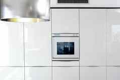 厨房白色烤箱现代体系结构细节