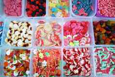 糖果色彩斑斓的糖果果冻盒子模式