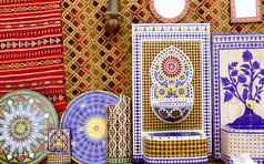 阿拉伯马赛克德科瓷砖织物装饰