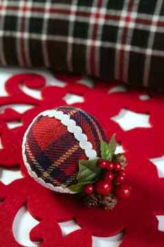圣诞节装饰球苏格兰模式