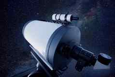 天文天文台望远镜星星晚上