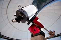 天文天文台望远镜室内晚上