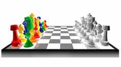 概念彩色的国际象棋