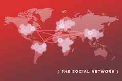 全球社会网络市场营销业务概念