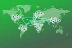全球网络业务概念