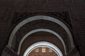 拱形门口Alhambra宫格拉纳达西班牙