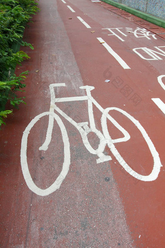 自行车标志地板上