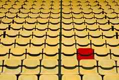 红色的座位黄色的座位模式足球体育场