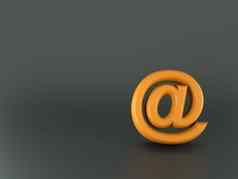 橙色电子邮件标志