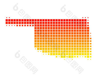 地图俄克拉何马州