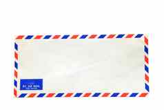 空气邮件信封孤立的白色背景