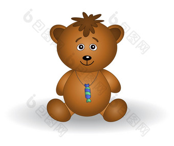 泰迪熊幼崽甜蜜的