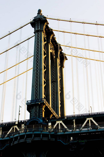 细节曼哈顿桥纽约城市美国