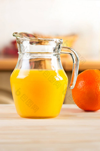 橙色汁玻璃Jar