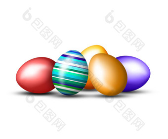 快乐复活节彩色的鸡蛋