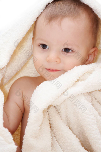 微笑婴儿毛巾