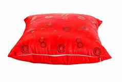 红色的装饰枕头模式