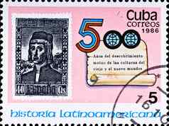 邮资邮票庆祝年拉丁美国历史