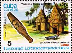 邮资邮票显示古巴文化