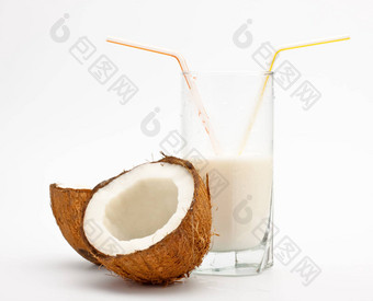椰子玻璃椰子树牛奶
