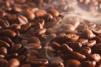 咖啡豆子蒸汽
