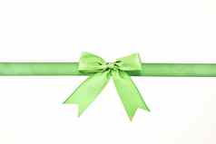 绿色礼物缎丝带弓