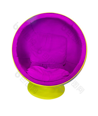 紫色的现代沙发孤立的