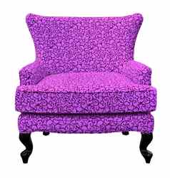 紫色的沙发孤立的