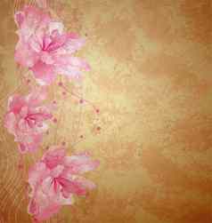 粉红色的花浪漫的春天古董背景爱可爱的