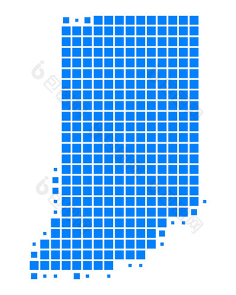 地图印第安纳州