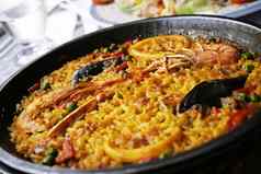 西班牙海鲜饭传统的西班牙语食物