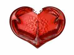 激情爱红色的液体心形状