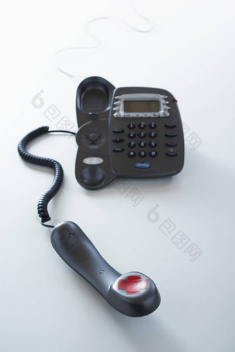 红色的磁带语音信箱电话
