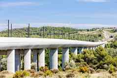 铁路高架桥法国高速列车火车vernegues普罗旺斯法国