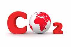 全球碳二氧化物红色的