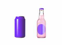 紫罗兰色的铝苏打水玻璃瓶