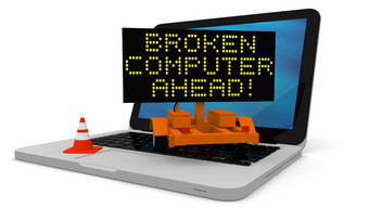 破碎的电脑