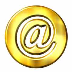 金框架电子邮件象征