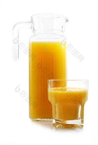 橙色汁壶玻璃