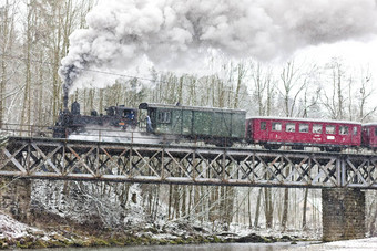 蒸汽火车赫拉德斯科捷克共和国
