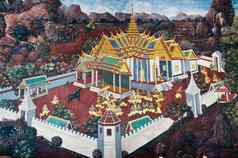 泰国壁画绘画墙什么phra凯罗摩衍那故事