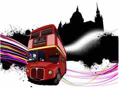 难看的东西伦敦图片双德克尔红色的公共汽车图像向量