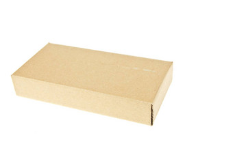 经典棕色（的）<strong>纸盒子</strong>孤立的白色背景