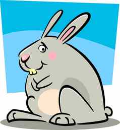 卡通涂鸦兔子