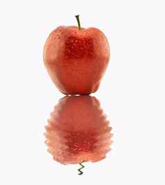 成熟的红色的苹果孤立的白色背景