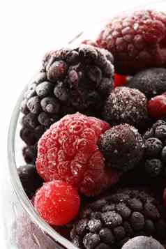冻浆果树莓黑莓红色的醋栗蓝莓