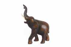 木大象小雕像泰国